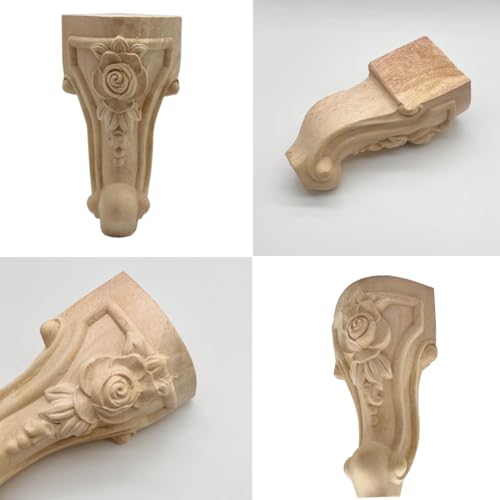 WEICHUAN Solid Wood Replacement Furniture Sofa Couch Legs 8 inch Set of 4 - size: 8"