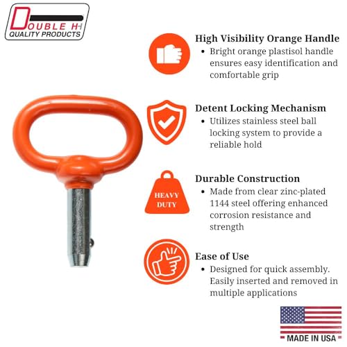 Double HH, 85312, Orange Handle Detent 3/8" x 2"