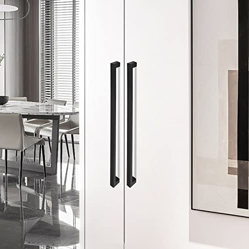 Cabinet Pulls Matte Black Cabinet Handles Square Drawer Pulls, 40 Pack 7-1/2 Inch Stainless Steel Kitchen Door Cupboard Cabinet Handles, Drawer Hardware Handles, 192mm Hole Centers - size: 7-1/2 inch Hole Centers(192mm)