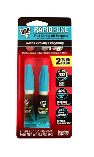 Dap 00158 30 Pack 0.20 oz. RapidFuse Fast Curing All Purpose Adhesive 2 Tubes Per Pack, Clear
