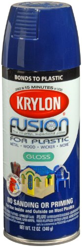 Krylon K02326007 Fusion for Plastic, Gloss Navy, 12 oz. - color: Navy