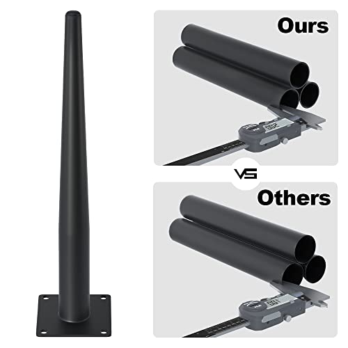 FIVEPEARS 8 PCS 12 Inch Heavy Duty Matte Black Metal Angled Taper Tapered Legs Set for Furniture, Mid Century Modern Style Feets for Coffee Table Couch Sofa Cabinet Chair Dresser Bed Desk Credenza - size: 12 Inch