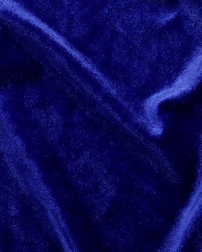 HOTGODEN Royal Blue Stretch Velvet Fabric by The Yard: 63" Wide 1 Yards 95% Polyester 5% Spandex Velvet Fabric for DIY Sewing, Upholstery, Apparel, Costume, Craft - color: Royal Blue, size: 1 Yard