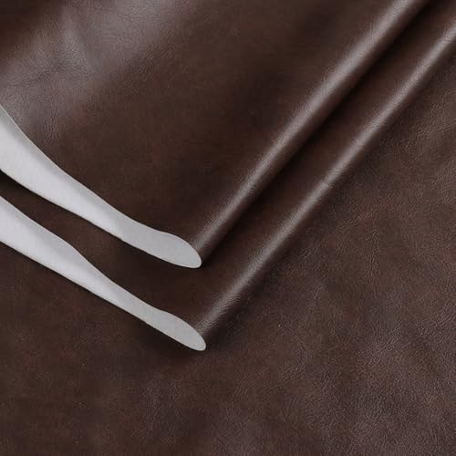 Faux Leather Vinyl Upholstery Fabric by The Yard 1.3mm Thicken 8 Yards - color: Burgundy, size: 8 Yards