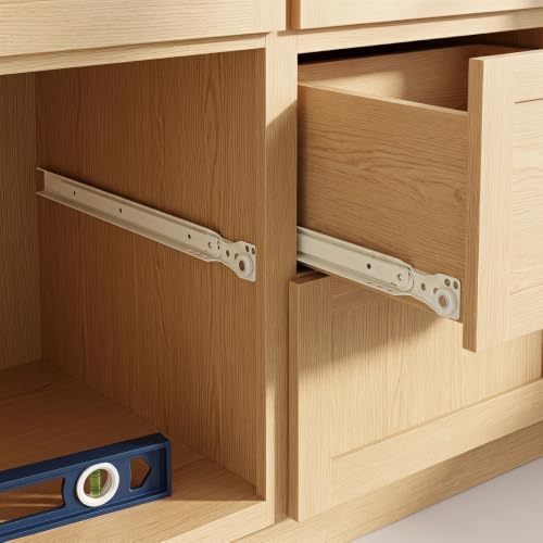 Vaguelly 2pcs 14-inch Drawer Slides Side Mount Sliding Rails Heavy Duty Steel Replacement Rails for Cabinet Drawers and Dresser Hardware