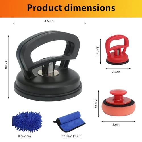 Car Dent Puller Paintless Dent Removal Kit Suction Cup Dent Remover Tool for Car, Black Auto Body Repair Tools Handheld Puller - color: Black
