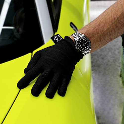 Off-Wrap™ Gloves - Vinyl Wrap Glove Pair - color: Black, size: X-Large