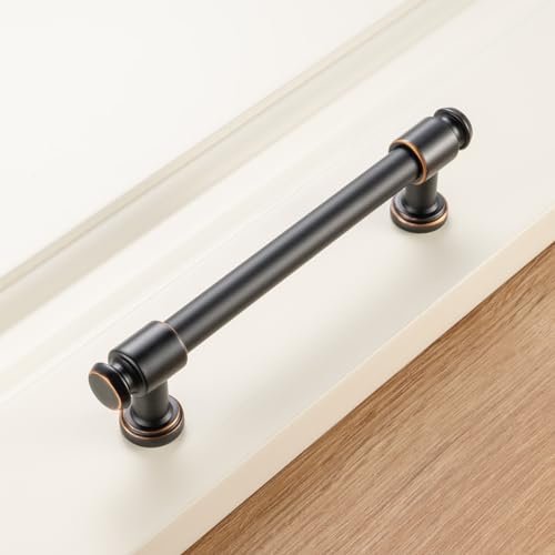 KOOFIZO 10 Pack 5 in Oil Rubbed Bronze Cabinet Pulls, Drawer Handles P11 - color: Oil Rubbed Bronze, size: 5" CC