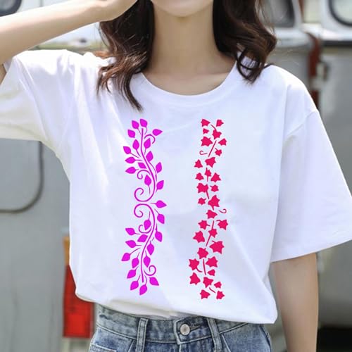 12pcs Vine Border Stencil Leaf Stencils for Painting, Reusable Floral Drawing Templates for DIY Crafts on Wood, Canvas, Furniture, and Home Decoration