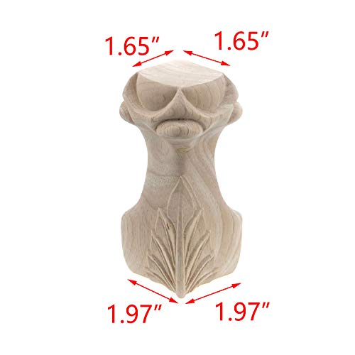 T Tulead 5.9-Inch Wooden Cabinet Feet Furniture Replacement Legs 4-Pack - size: 5.9 inches