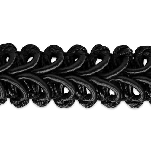 Gimp/Woven Braid Trim by The Yard (Black) - color: Black