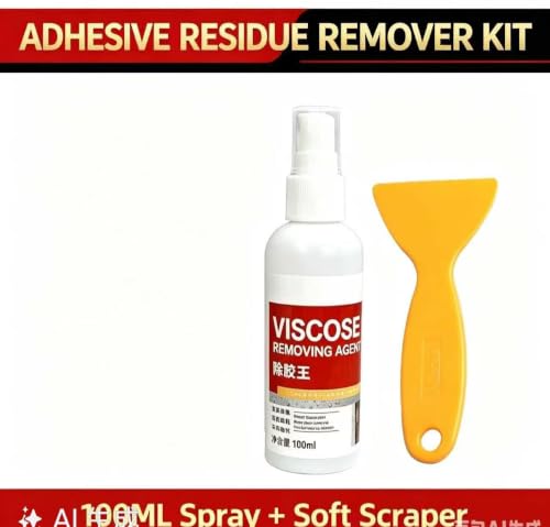 Car Adhesive Remover Spray Kit with Scraper, Tape & Sticker Residue Remover for Auto Window Decal