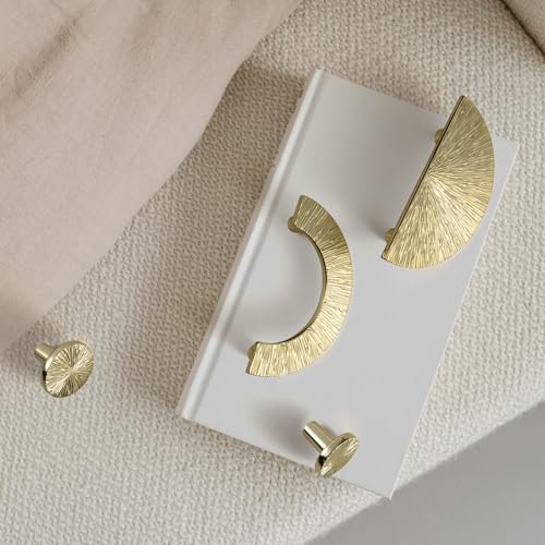 Goo-Ki 2.5''(64 mm) Hole Centers Luxurious & Sturdy Zinc Alloy Cabinet Handls,Polished Gold Cabinet Pulls for Kitchen,Drawer,Cupboard & Wardrobe,6 Pack - color: Polished Gold, size: 2.5'' Hole Centers