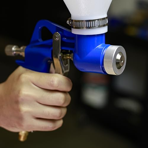 NEIKO 31227A Drywall Texture Sprayer, Air Texture Gun with 1.2 Gallon Hopper Gun, 3 Nozzles: 4 mm, 6 mm, 8 mm, Stucco Mud or Popcorn on Walls and Ceiling, Knockdown, Spray Gun with Handle - style: Texture Spray Gun