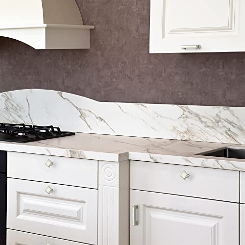 Ravinte Hardware Gold Cabinet Pulls, Single Hole, 5 Pack - color: Brushed Nickel, size: Single Hole