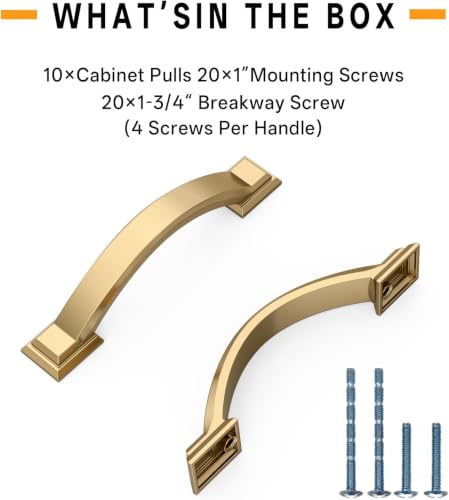 10 Pack 3 Inch(76mm) Champagne Bronze Cabinet Pulls, Champagne Gold Cabinet Handles Kitchen Arch Cabinet Hardware for Bathroom Drawer - color: Champagne Bronze, size: 3 inch(76mm), style: 10 Pack