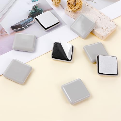 12Pcs Furniture Sliders, Square Self-Adhesive Furniture Sliders Pads