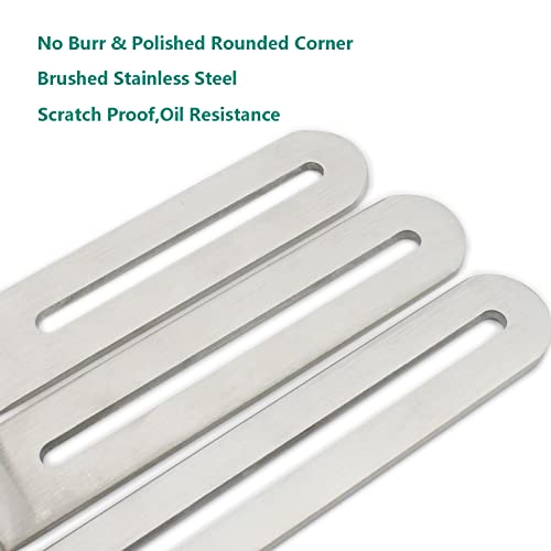 4 PCS Adjustable L-Shape Corner Brace, ULIFESTAR Heavy Duty Thicken Stainless Steel Joint Right Angle Brackets L Slotted Support Shelf Bracket for PC Case,Fixing Furniture-100x120x3mm/3.94x4.72x0.12'' - size: Silver 3.94 x 4.72 x 0.12 inches