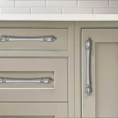 khtumeware 10 Pack 3-1/2 inch(89mm) Hole Center Brushed Nickel Cabinet Pulls Heavy-Duty Solid Satin Nickel Cabinet Hardware Drawer Pulls Hardware Suitable for Kitchens bathrooms - color: Brushed Nickel, size: 3-1/2inch(89mm) hole center