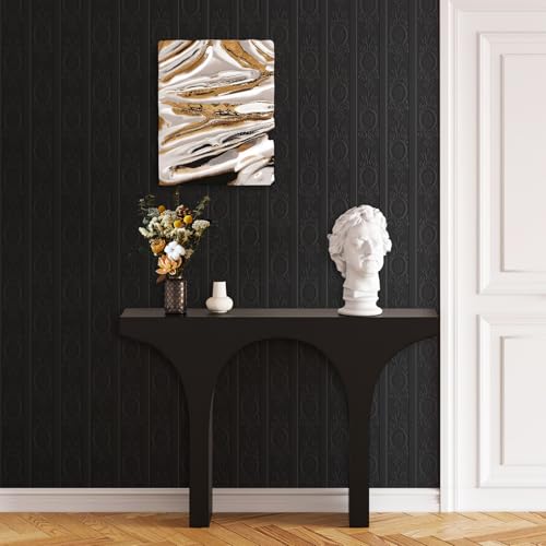 JiffDiff Black 3D Embossed Textured Peel Stick Wallpaper 17.3"x1200" - color: Black, size: 17.3" x 1200"