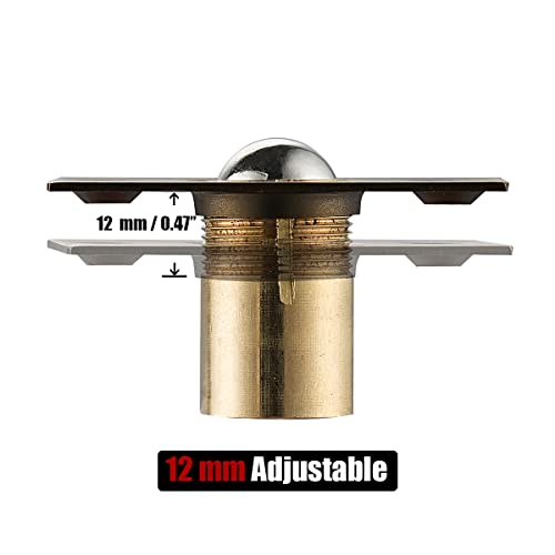 JQK Closet Ball Catch Door Hardware, Stainless Steel Catch Adjustable with Strike Plate, Bronze 2 Pack, HBC100-YRB-P2 - color: Yellow Rubbed Bronze, size: Standard 2 Pack