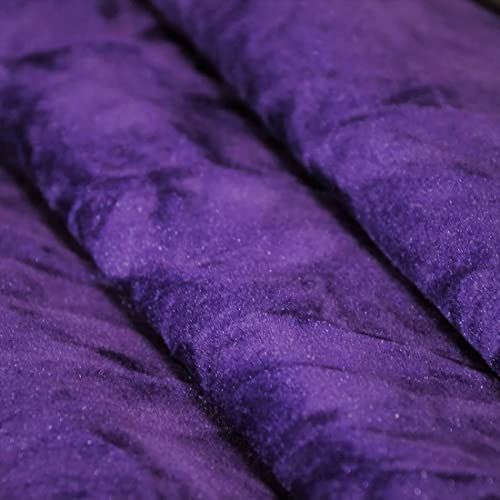 Fashion Fabrics LLC Dark Purple Crush Velvet Flocking Upholstery Drapery Fabric - Sold By The Yard - 60" - color: Dark Purple