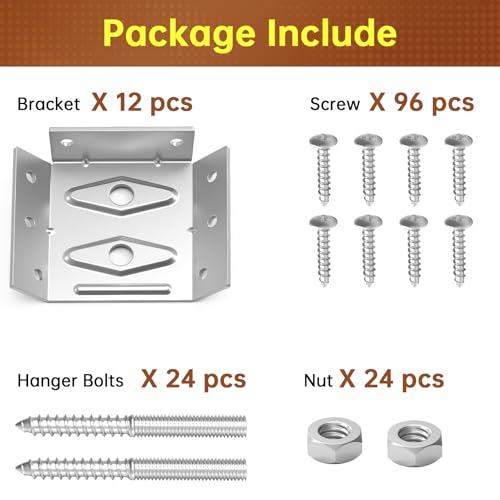 12 PCS Surface Mount Corner Brackets Mount Table Apron Corner Brackets - size: 12 Pcs