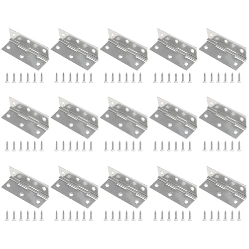 Piutouyar 12 Pack Butt Hinge 2.5 Inch Mini Hinges, Silver - size: 2.5 Inch