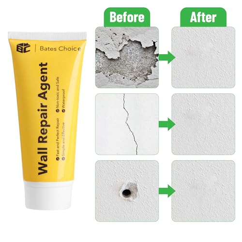 Bates- Drywall Repair Kit, 2 pcs of Wall Spackle Repair Paste(120g Each), Drywall Patch Kit, Spackle for Drywall Hole Filler, Wall Putty Hole Repair, Hole Filler Putty for Walls