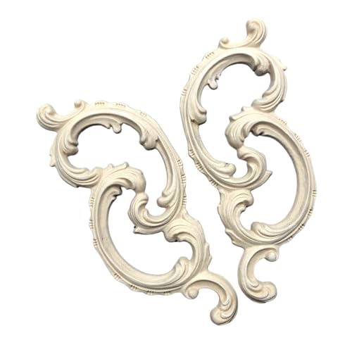 WoodUbend WUB1520 Set of Decorative Conjoined Scrolls 20x8cm - Heat Bendable & Flexible Onlays - DIY Craft, Furniture & Home Decor - Easy to Apply & Paint - Versatile & Reusable Decals - size: WUB1520