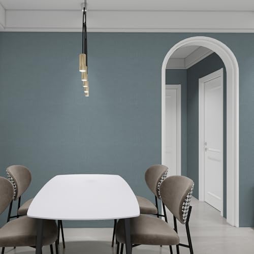 Grasscloth Peel and Stick Wallpaper Light Blue Textured Contact Paper, Set of 17.3 x 120 Inches Removable Wallpaper for Bedroom, Countertop, Cabinet and Drawer, Renter Friendly Wall Paper - color: Light Blue, size: 17.3" x 120"