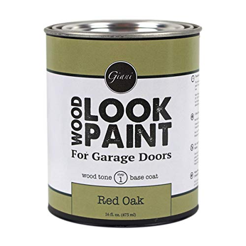 Giani Wood Look Paint for Garage Doors- Step 1 Wood Grain Base Coat Pint (Red Oak) - color: Red Oak