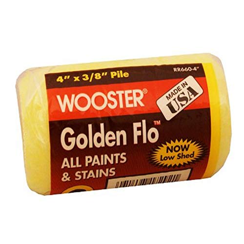 Wooster Brush RR660-4 Golden Flo Roller Cover, 3/8-Inch Nap, 4-Inch - size: 4-Inch