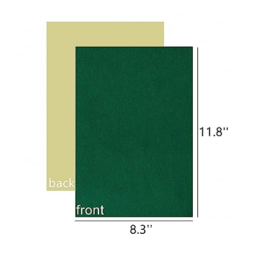 YaoHui 3-Pack Self-Adhesive Felt Sheets, Peel & Stick, A4 Size (8.3" x 11.8", Green) - color: Green