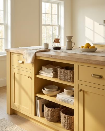 Retique It Furniture and Cabinet Paint - Paint for Cabinets, Dressers, Tables, Doors and DIY Home Decor Projects, Naples Yellow, 16 oz