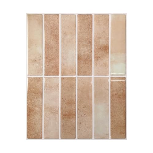 Backsplash Tile Peel and Stick, 11.42'' x 9'', Yellow - color: Yellow