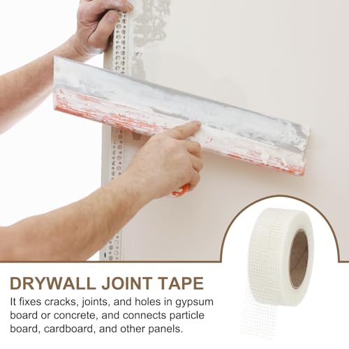 PATIKIL Drywall Repair Mesh Tape, 2 inch x 164 ft Fiberglass Repair Patch Self-Adhesive Dry Wall Joint Tape 8 Mesh Wall Hole Crack and Seam Patch, White - size: 2 inch x 164 Feet