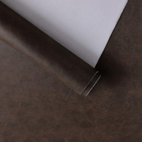 Faux Leather Vinyl Upholstery Fabric by The Yard 1.3mm Thick 55" x 180" - color: Cocoa, size: 5 Yards
