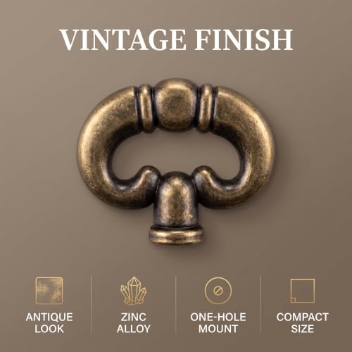 2 Pcs Antique Bronze Ring, Vintage Style Drawer Knob Ring with Back Plate Antique Black Bronze Drawer Pull Dresser Pull Cabinet Knob Kitchen Door Knob Hardware Cabinet Hardware