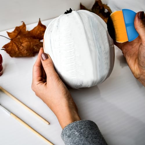 Boao 8 Pcs Flat Paint Brushes Applicator for Painting Bulk, Black and White - color: Black and White