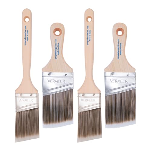 Vermeer Angled Paint Brushes, Assorted Paint Brush Set for Trim, 4 Pc