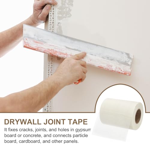 PATIKIL Drywall Repair Mesh Tape, 8 inch x 164 ft Fiberglass Repair Patch Self-Adhesive Dry Wall Joint Tape 12 Mesh Wall Hole Crack and Seam Patch, White - size: 8 inch x 164 Feet