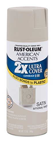 Rust-Oleum 302629 American Accents Ultra Cover 2X, 12 oz, Satin Smoky Beige - color: Smoky Beige