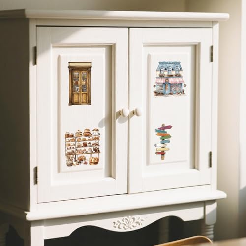 Peacoblue Shop and Store Rub On Transfers for Furniture Craft 6"x12" - style: Shop and Store