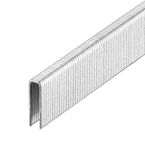 meite 18 Gauge 1/4-Inch Narrow Crown Staples, 7/8-Inch Length Heavy Duty Galvanized Upholstery Staples for Electric or Pneumatic Narrow Crown Staple Guns (10 Boxes) - size: 7/8" Length, style: 1 Case (10 Boxes)