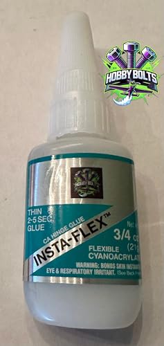 Bob Smith Insta-Flex Thin CA Hinge Glue, 2-5 Sec Flexible Cyanoacrylate, 3/4 oz. BSI, Hobby Bolts, CA Glue, Made in The USA!