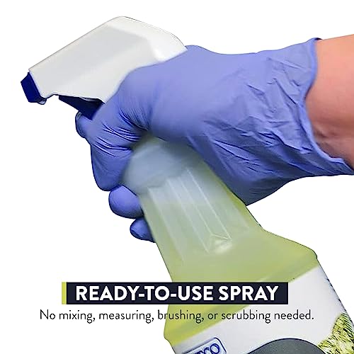 GONE Instant Mold & Mildew Remover - 12.5% Bleach Industrial-Strength Cleaner, Stain Removal on Shower, Siding, Bathroom Tile, Grout, Trim, Boats, and Outdoor Furniture, 1-Quart Spray Bottle