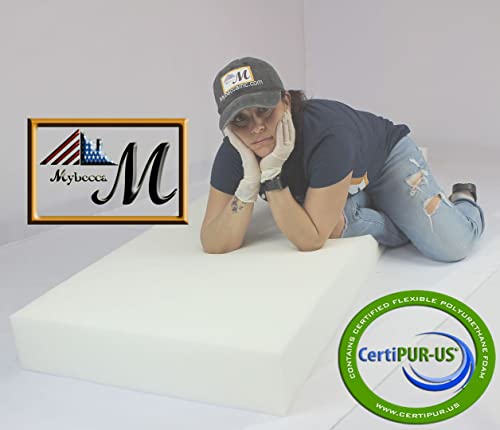 Mybecca Upholstery Foam Cushion Sheet High Density,5 H x 24 W x 72 L - color: White, style: 5x24x72