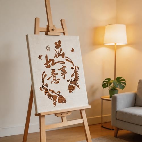 TIAMECH A4 Reusable Chinese Koi Fish Carp Stencil for Painting - style: Chinese Koi Fish