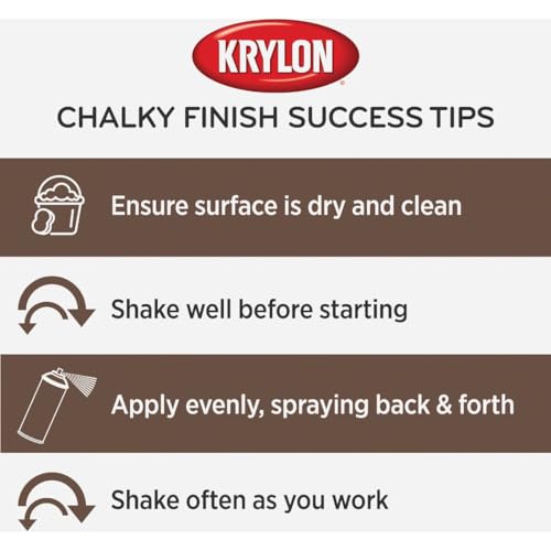 Krylon 135513 Chalky Finish Aerosol Spray Paint 12oz, Dark Brown Wax Coating - color: Dark Brown Finishing Wax, size: 12 Ounce (Pack of 1)